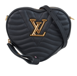 New Wave Heart Crossbody, Leather, Black, NZ0159, B/DB/S, 3*